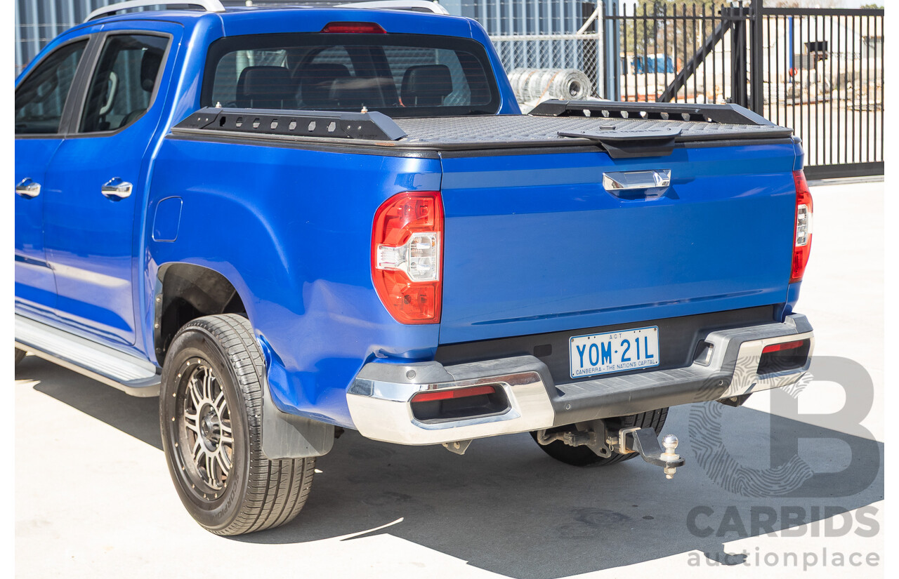 05/2018 LDV T60 LUXE (4x4) SK8C Double Cab Utility Blue Turbo Diesel 2.8L