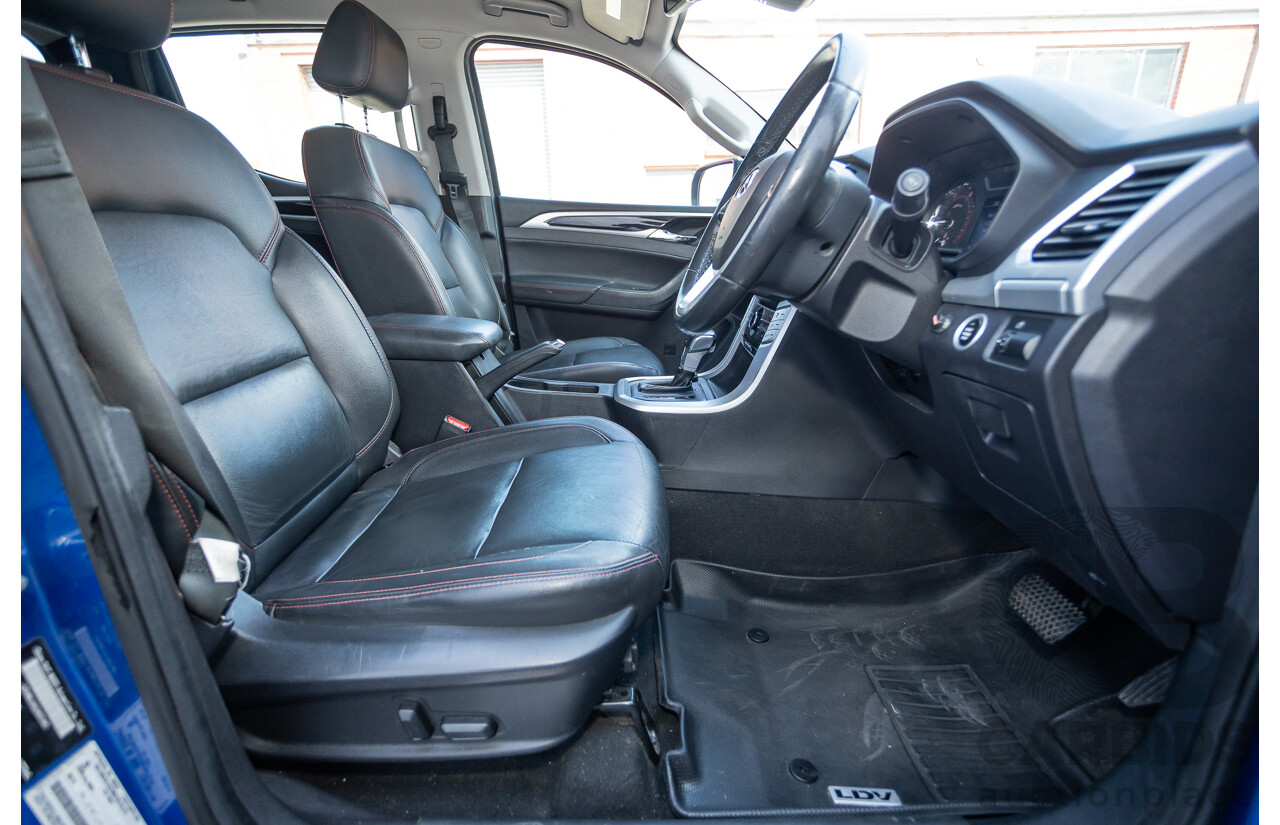 05/2018 LDV T60 LUXE (4x4) SK8C Double Cab Utility Blue Turbo Diesel 2.8L