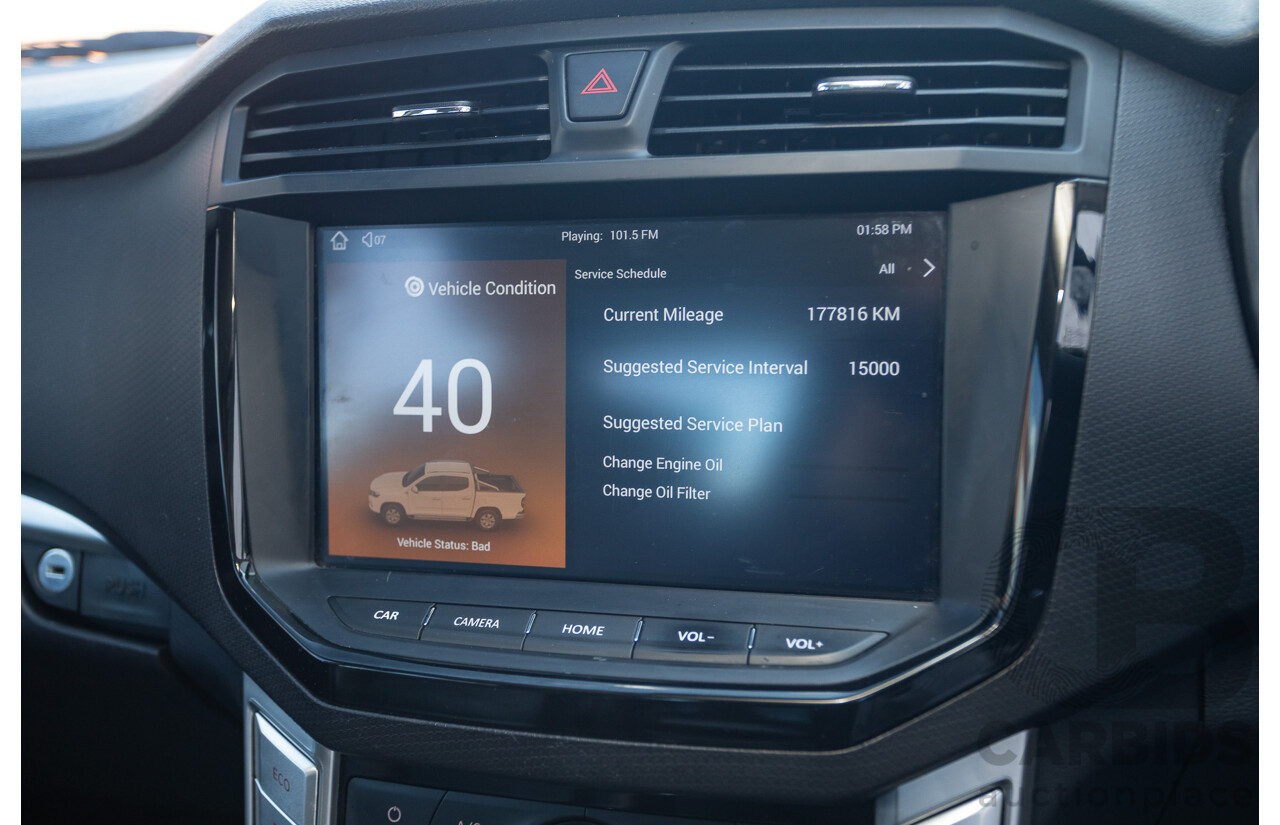 05/2018 LDV T60 LUXE (4x4) SK8C Double Cab Utility Blue Turbo Diesel 2.8L