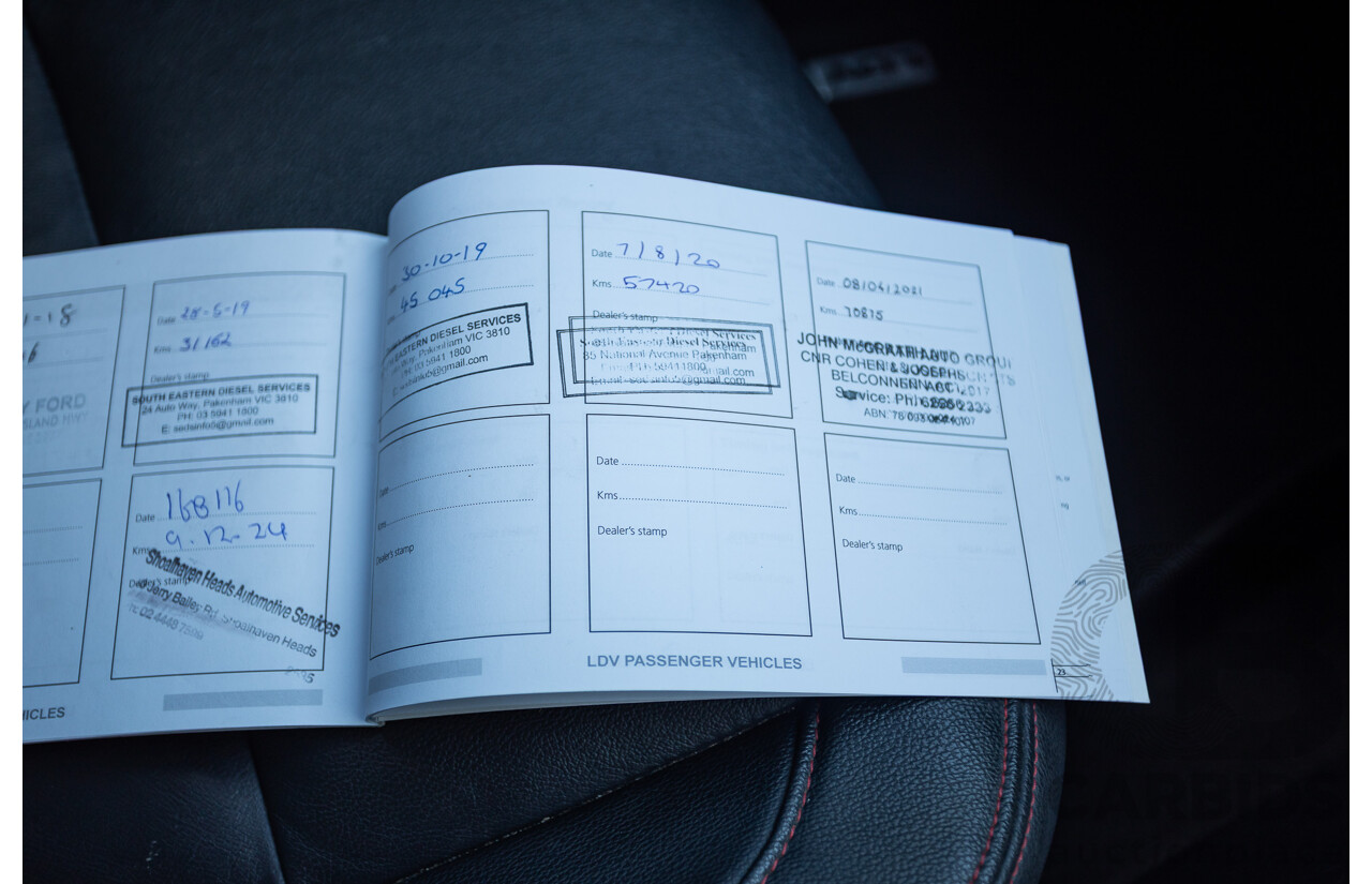 05/2018 LDV T60 LUXE (4x4) SK8C Double Cab Utility Blue Turbo Diesel 2.8L