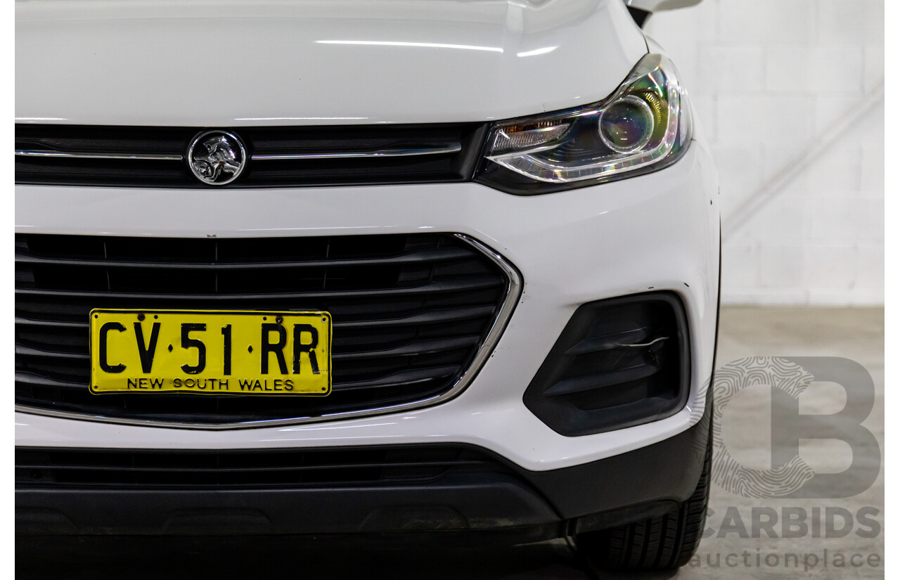 08/2017 Holden Trax LS (FWD) TJ MY17 4d Wagon Summit White Turbo 1.4L