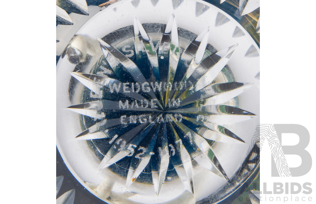 Vintage Silver Plate Gorham Paul Revere Style Bowl, Set12 Porcelain Flowers of Holland Thimbles with Display Shelf & Certificate of Authenticity, Wedgwood Crystal and Jasperware Paperweight and More