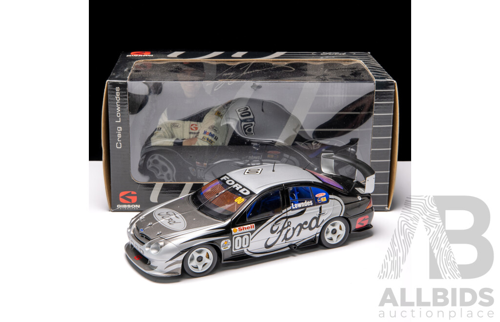 Biante Ford AU Falcon XR8 Gibson Motorsport #00 Craig Lowndes First V8 Supercar - 4480/6198 1:18 Scale Model Car - COA Included