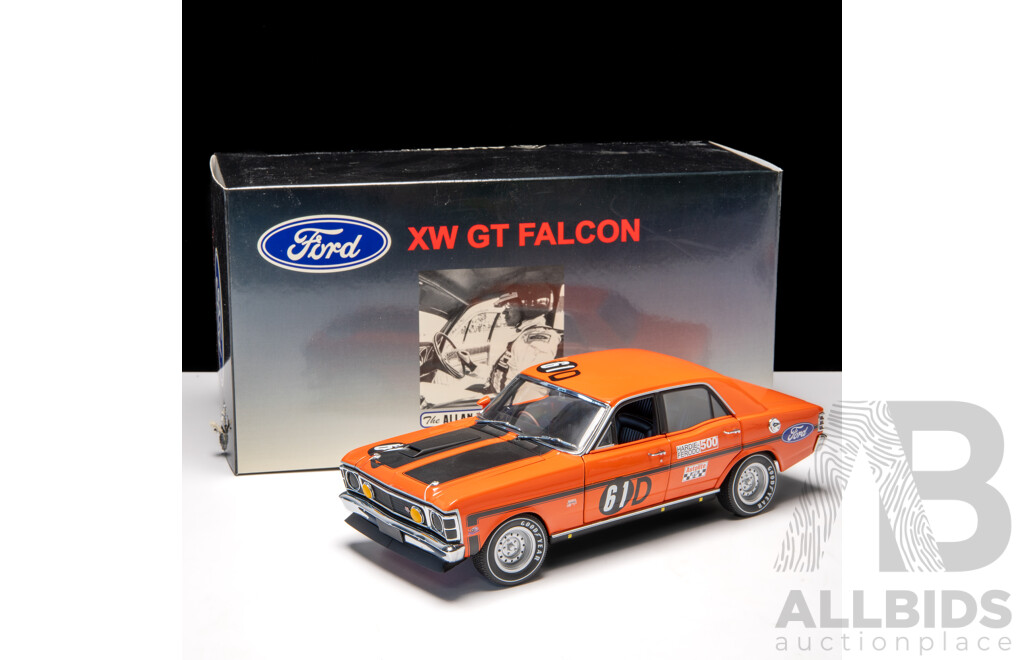 AUTOart 1969 Ford XW GT Falcon #61D Hardie Ferodo 500 Allan Moffat & Alan Hamilton 3000/5000 1:18 Scale Model Car - Signed COA Included