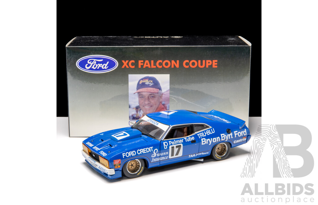 AUTOart 1979 Ford XC Falcon Coupe Lakeside Dick Johnson Blue #17 #718/7200 1:18 Scale Model Car - Signed COA Included