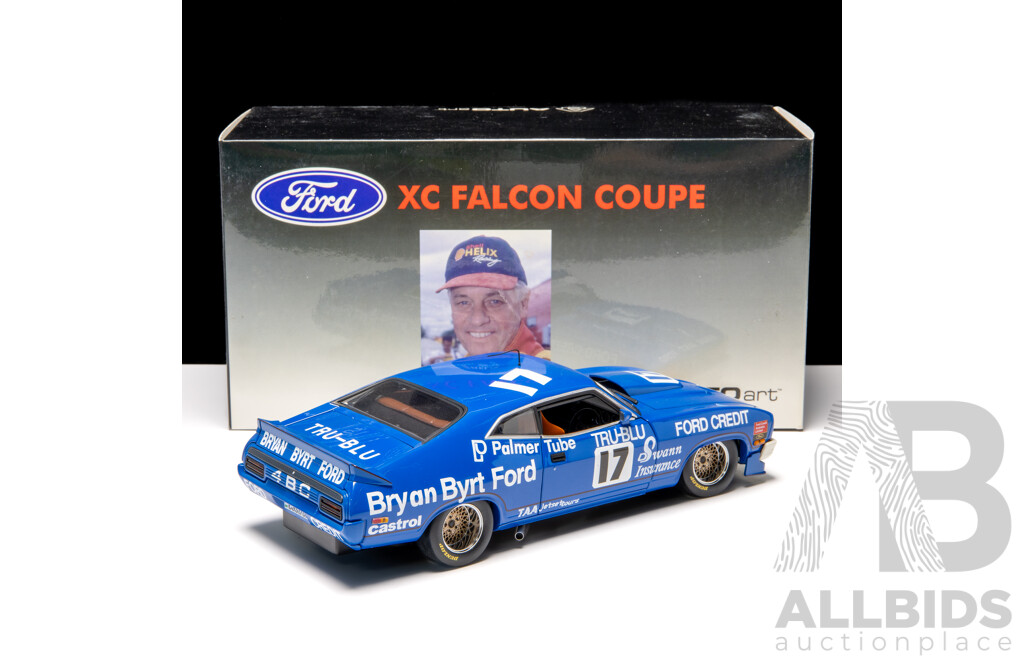AUTOart 1979 Ford XC Falcon Coupe Lakeside Dick Johnson Blue #17 #718/7200 1:18 Scale Model Car - Signed COA Included