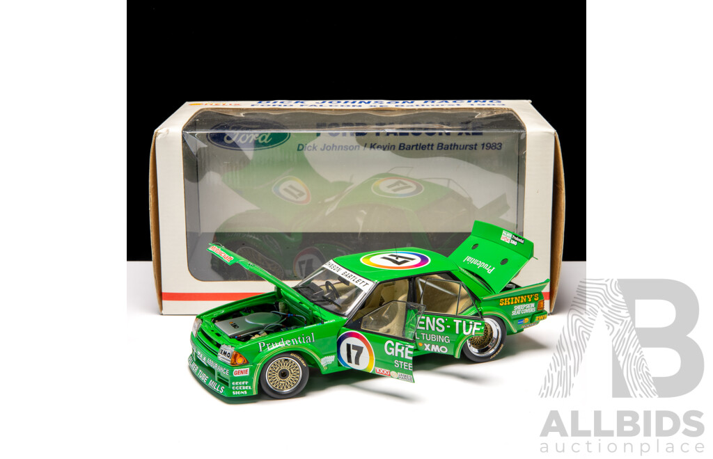 Biante 1983 Ford XE Falcon Bathurst #17 Greens-Tuf Dick Johnson 7263/7620 1:18 Scale Model Car - Signed COA Included