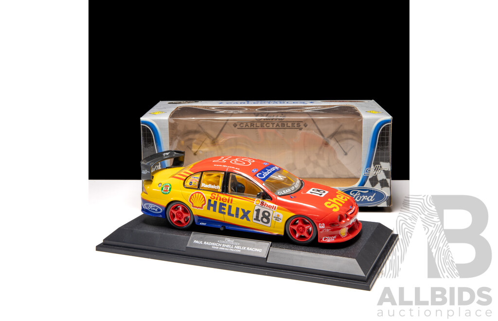 Classic Carlectables 2000 Ford AU Falcon #18 Shell Helix Racing Paul Radisich 4743/5000 1:18 Scale Model Car - Signed COA Included