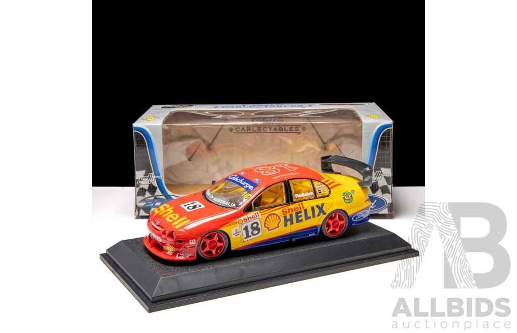 Classic Carlectables 2000 Ford AU Falcon #18 Shell Helix Racing Paul Radisich 4743/5000 1:18 Scale Model Car - Signed COA Included