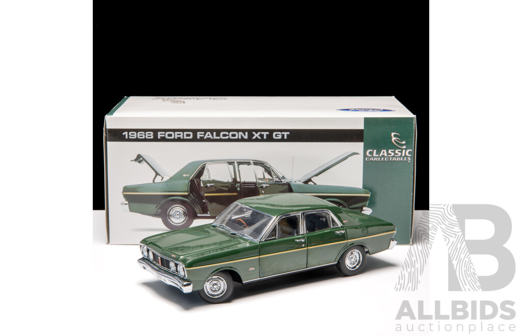 Classic Carlectables 1968 Ford XT Falcon GT Zircon Green 338/2000 1:18 Scale Model Car - COA Included