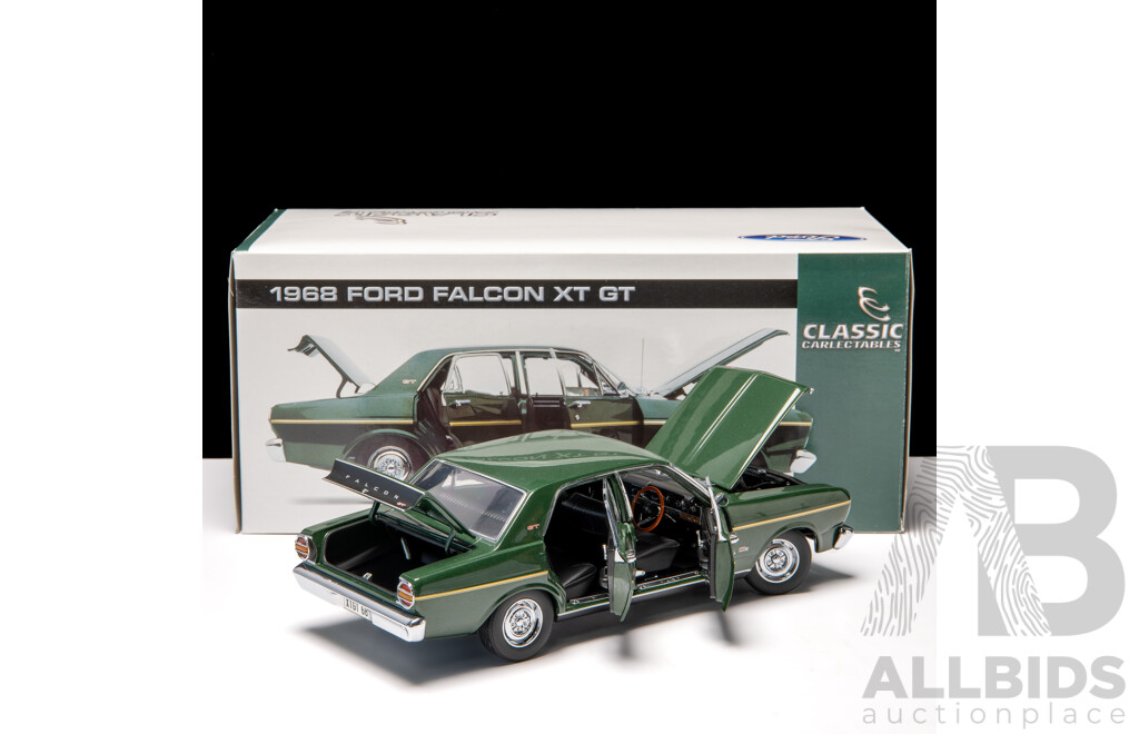 Classic Carlectables 1968 Ford XT Falcon GT Zircon Green 338/2000 1:18 Scale Model Car - COA Included