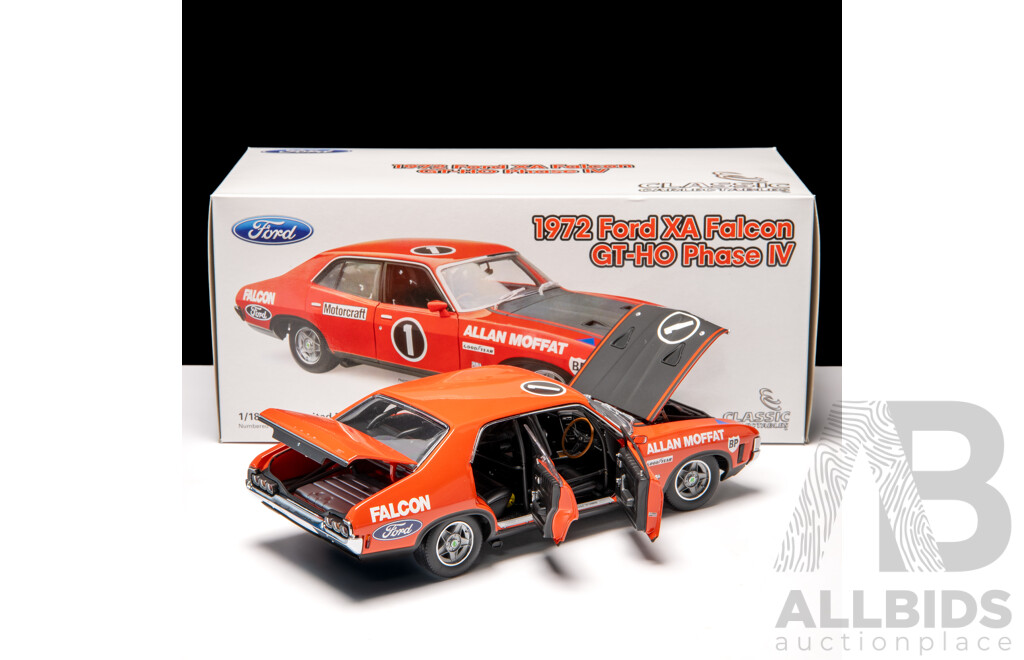 Classic Carlectables 1972 Ford XA Falcon GT-HO Phase IV Allan Moffat #1 Red Pepper 2748/5000 1:18 Scale Model Car - COA Included