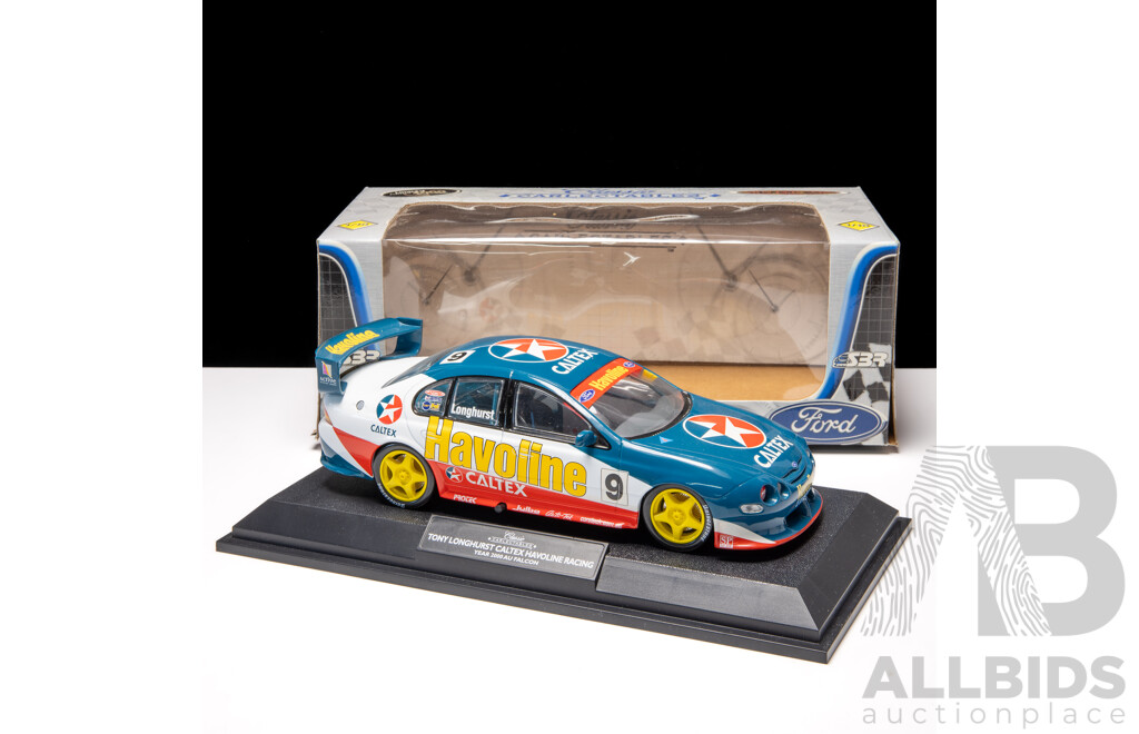 Classic Carlectables 2000 Ford AU Falcon #9 Caltex Havoline Racing Tony Longhurst 2446/4000 1:18 Scale Model Car - Signed COA
