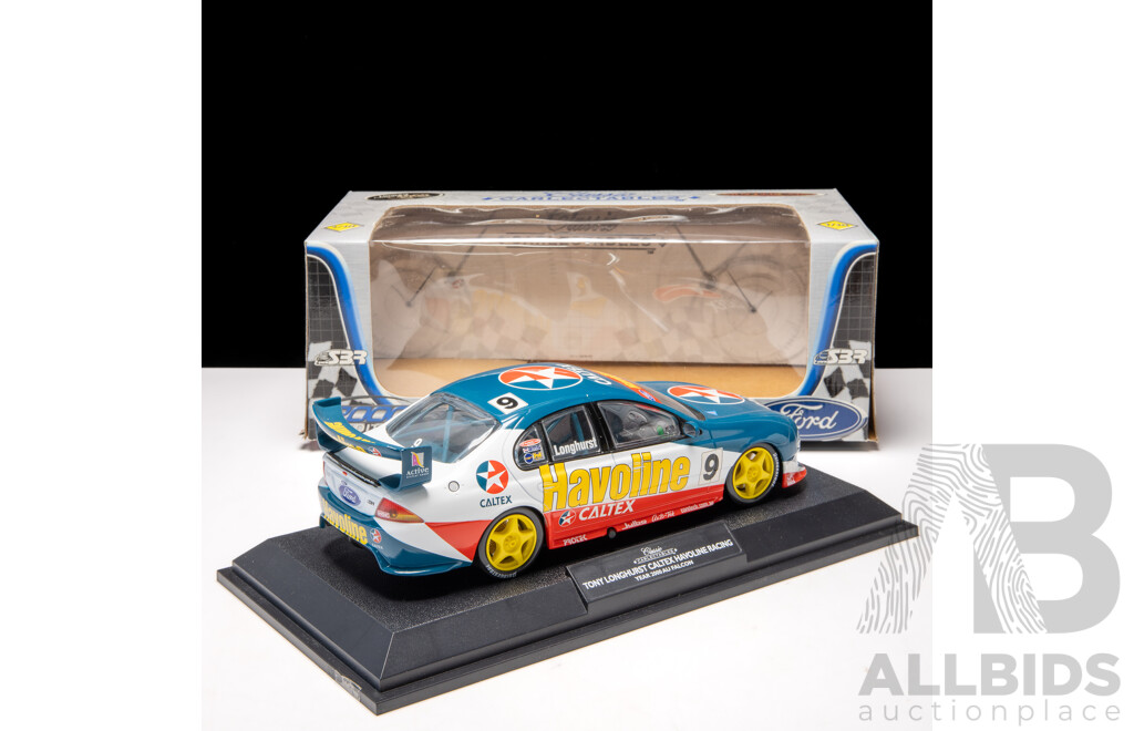 Classic Carlectables 2000 Ford AU Falcon #9 Caltex Havoline Racing Tony Longhurst 2446/4000 1:18 Scale Model Car - Signed COA
