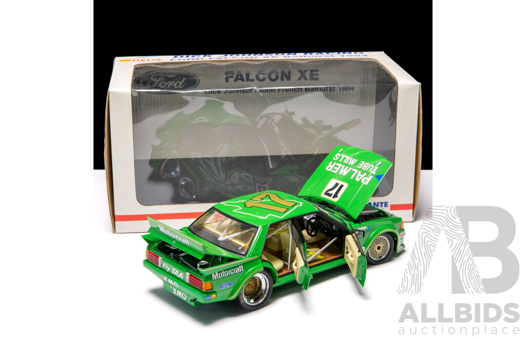 Biante 1984 Ford XE Falcon #17 Greens-Tuf Dick Johnson Bathurst 3604/5100 1:18 Scale Model Car - Signed COA