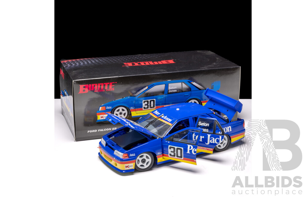 Biante 1992 Ford EB Falcon Sandown 500 #30 Peter Jackson Livery Glenn Seton & Alan Jones 24/684 1:18 Scale Model Car - COA Included