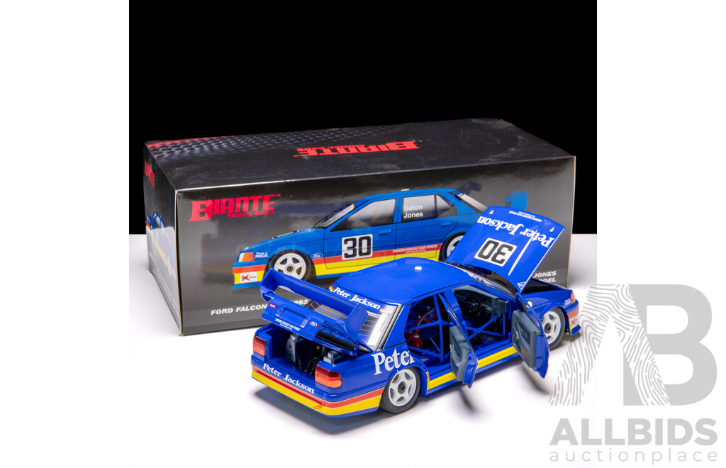Biante 1992 Ford EB Falcon Sandown 500 #30 Peter Jackson Livery Glenn Seton & Alan Jones 24/684 1:18 Scale Model Car - COA Included