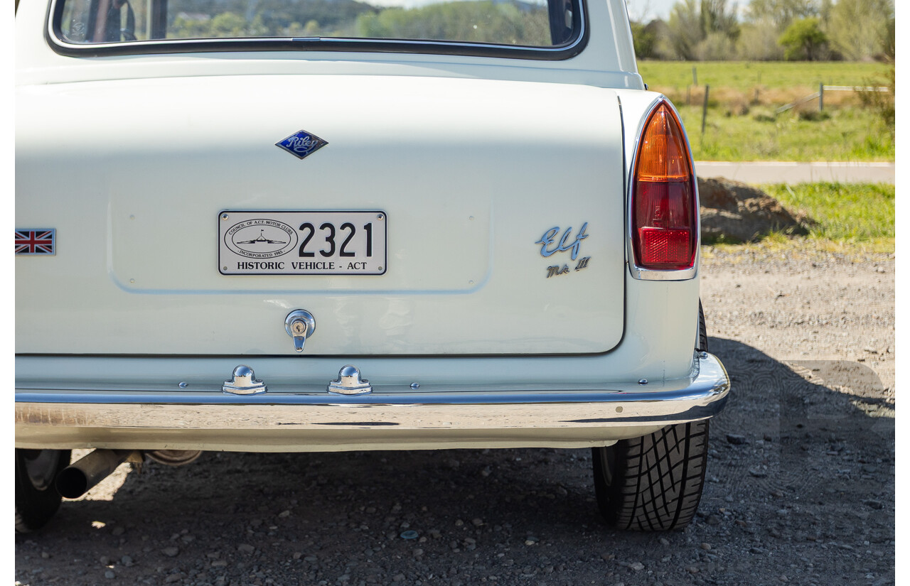 01/1968 Riley Elf MkIII 2d Sedan White / Black 1.0L