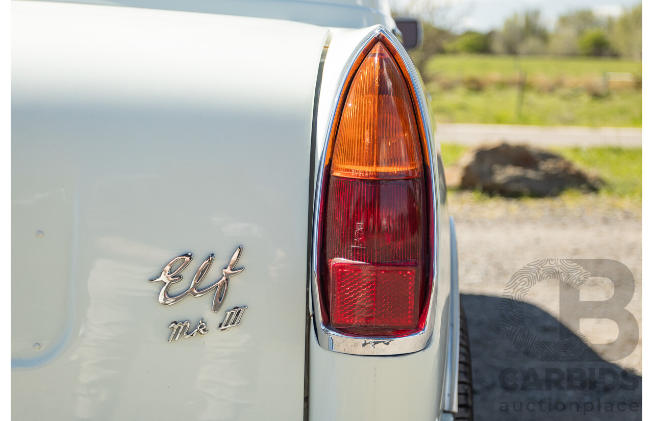 01/1968 Riley Elf MkIII 2d Sedan White / Black 1.0L