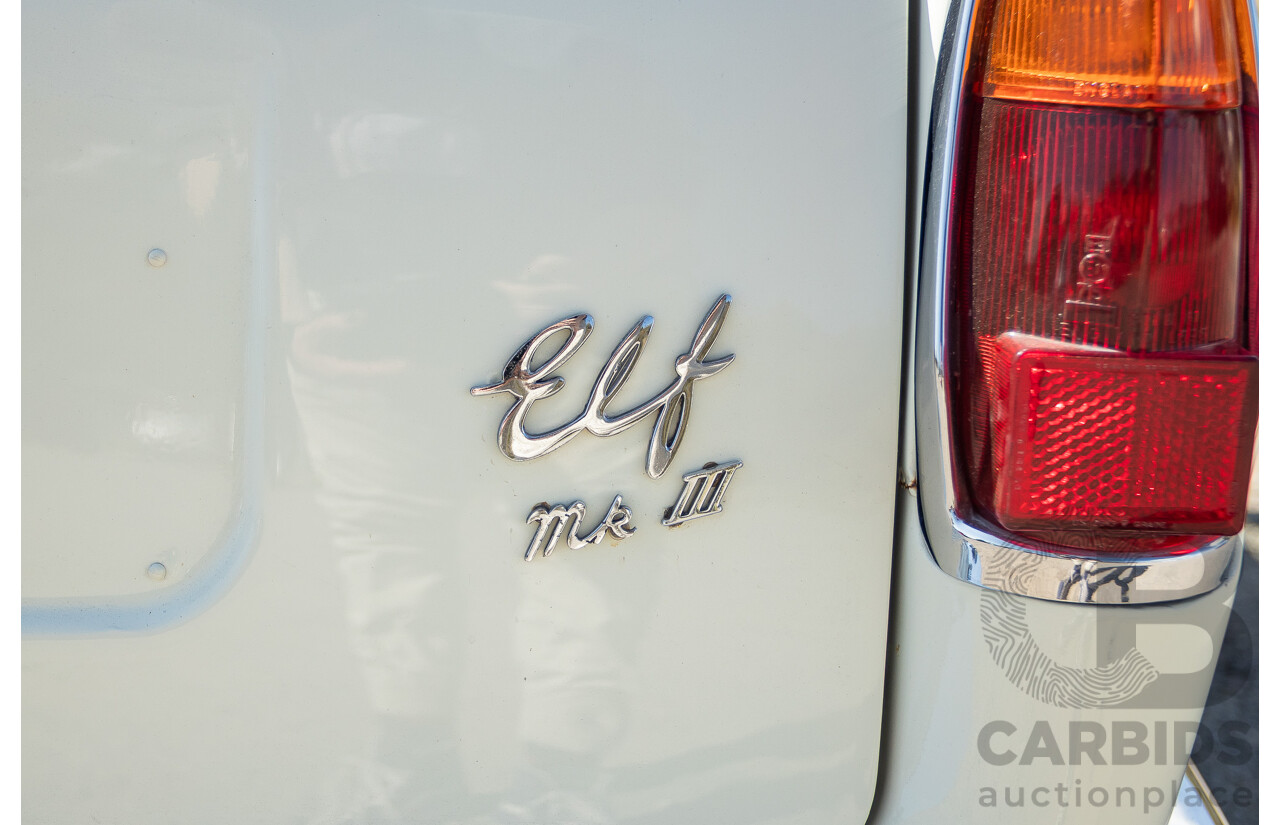 01/1968 Riley Elf MkIII 2d Sedan White / Black 1.0L