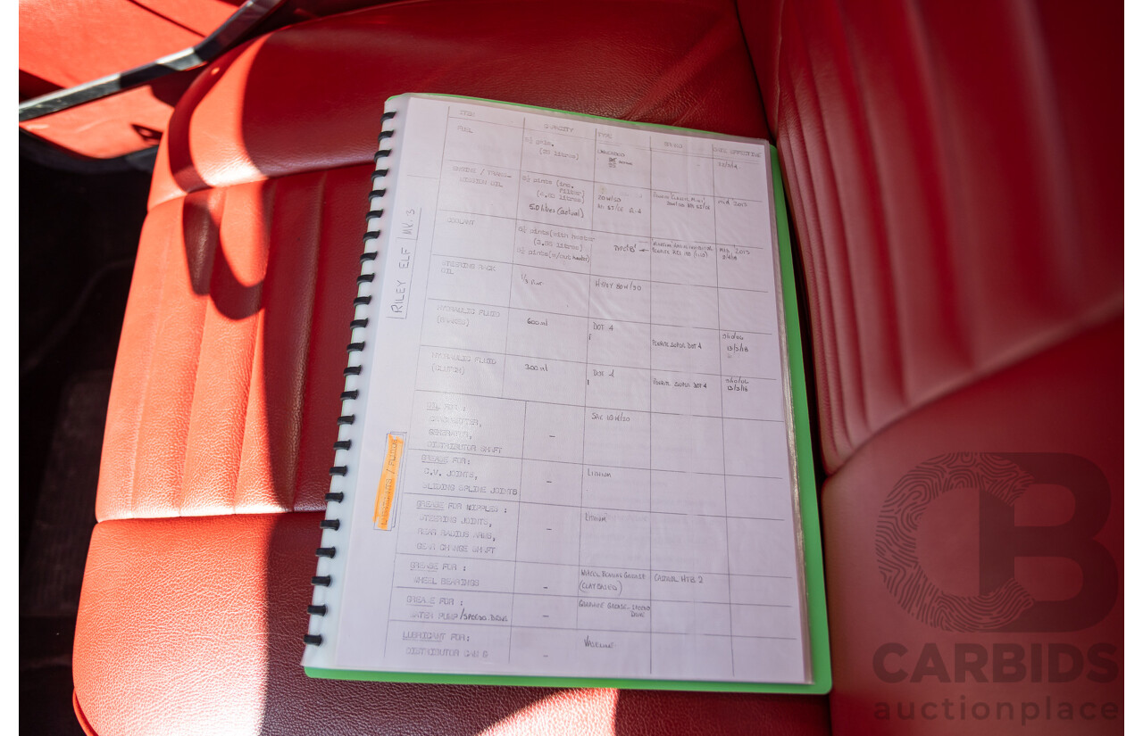 01/1968 Riley Elf MkIII 2d Sedan White / Black 1.0L