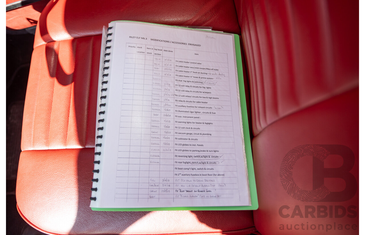 01/1968 Riley Elf MkIII 2d Sedan White / Black 1.0L