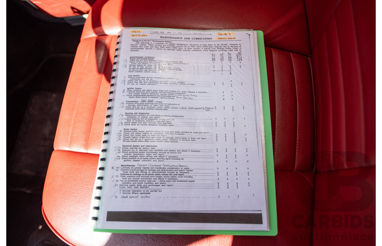 01/1968 Riley Elf MkIII 2d Sedan White / Black 1.0L