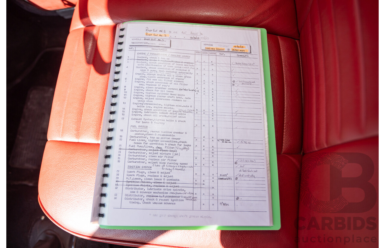 01/1968 Riley Elf MkIII 2d Sedan White / Black 1.0L