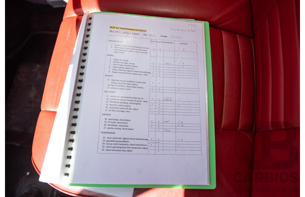 01/1968 Riley Elf MkIII 2d Sedan White / Black 1.0L