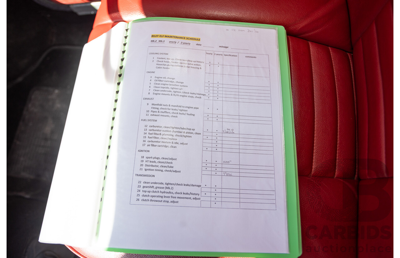 01/1968 Riley Elf MkIII 2d Sedan White / Black 1.0L