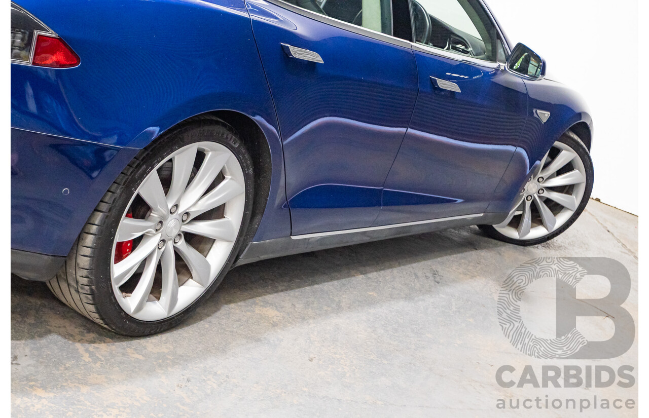 01/2016 Tesla Model S P90D (AWD) 4D Hatchback Deep Blue Metallic Dedicated Electric EV 376kw