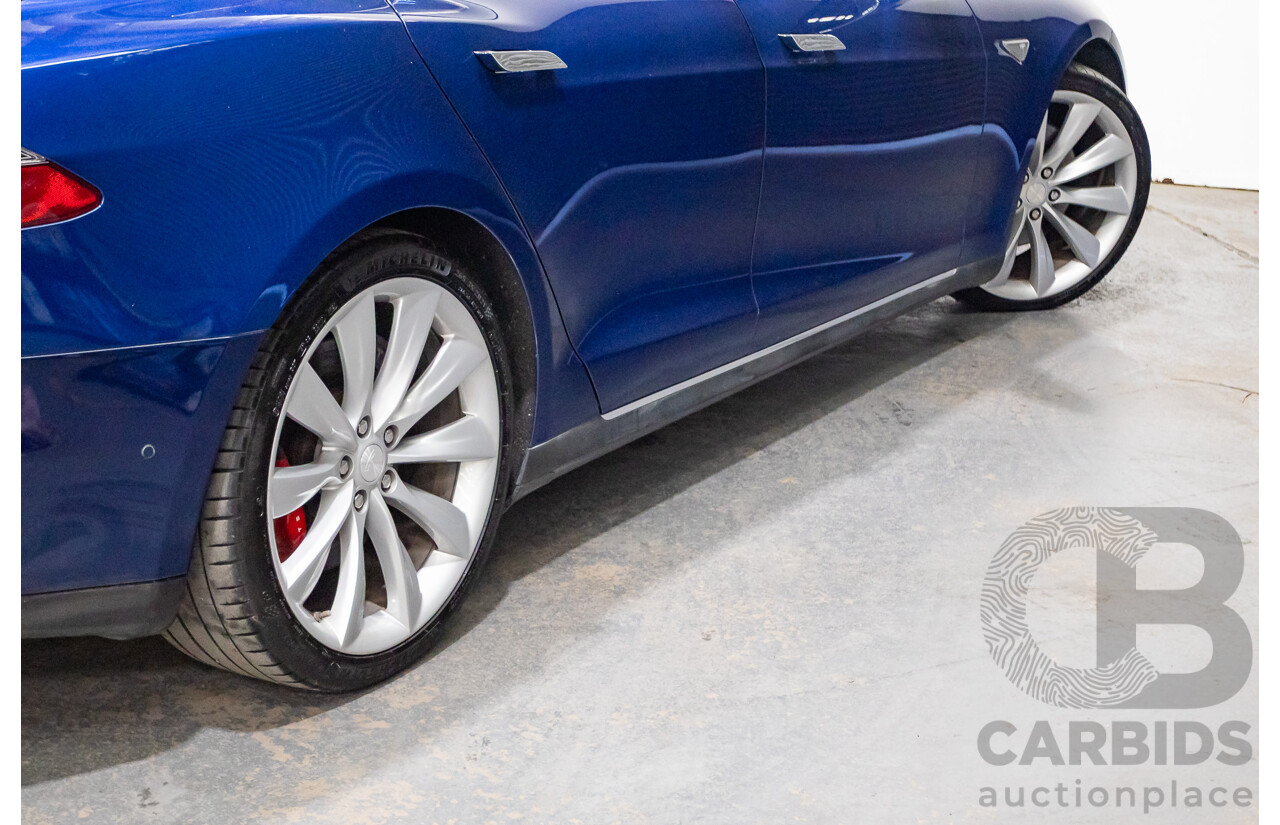 01/2016 Tesla Model S P90D (AWD) 4D Hatchback Deep Blue Metallic Dedicated Electric EV 376kw
