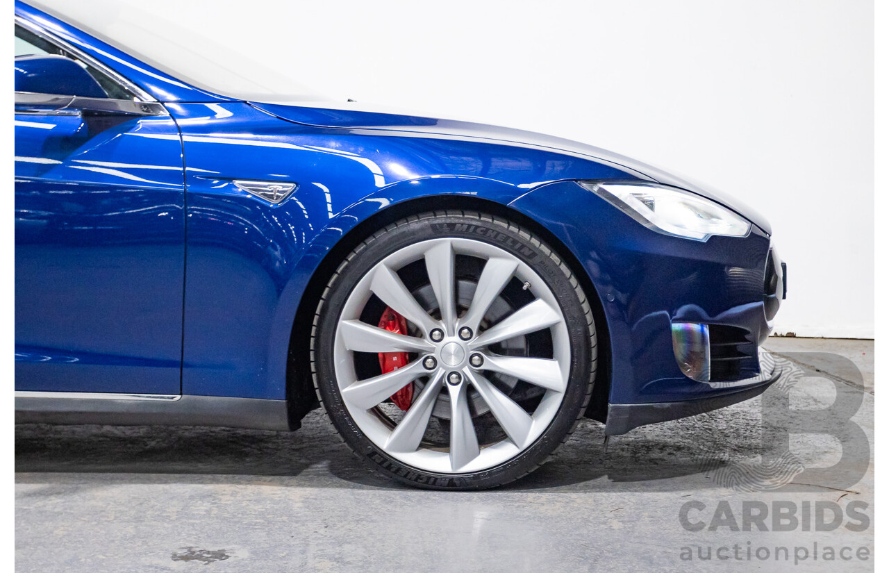 01/2016 Tesla Model S P90D (AWD) 4D Hatchback Deep Blue Metallic Dedicated Electric EV 376kw