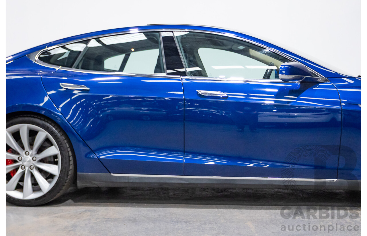 01/2016 Tesla Model S P90D (AWD) 4D Hatchback Deep Blue Metallic Dedicated Electric EV 376kw