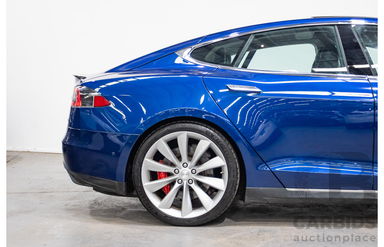 01/2016 Tesla Model S P90D (AWD) 4D Hatchback Deep Blue Metallic Dedicated Electric EV 376kw