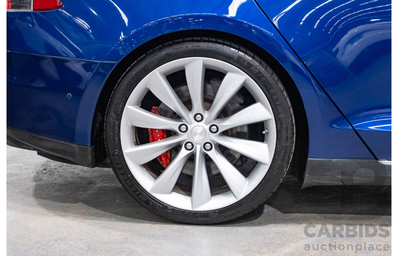 01/2016 Tesla Model S P90D (AWD) 4D Hatchback Deep Blue Metallic Dedicated Electric EV 376kw