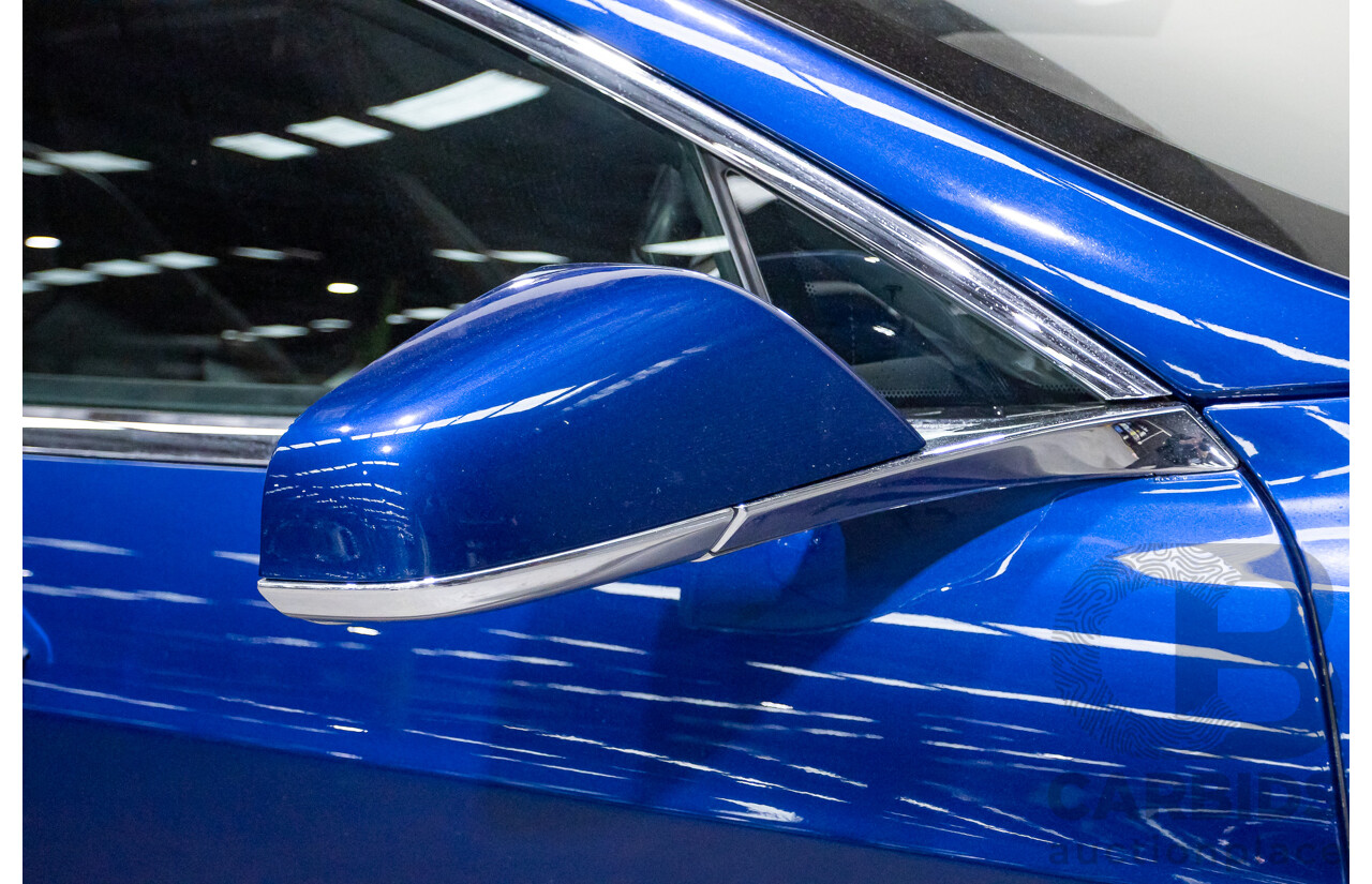 01/2016 Tesla Model S P90D (AWD) 4D Hatchback Deep Blue Metallic Dedicated Electric EV 376kw