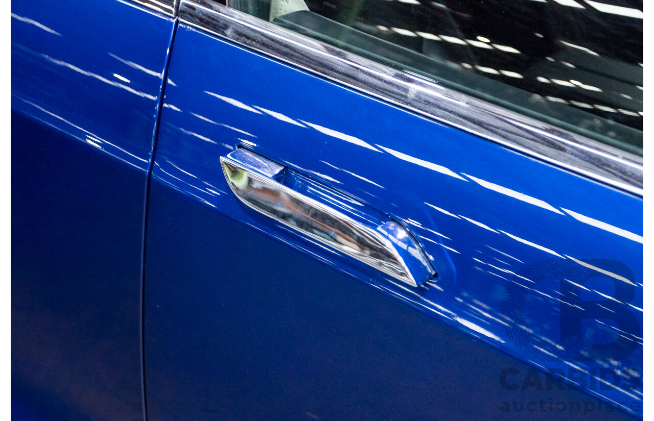 01/2016 Tesla Model S P90D (AWD) 4D Hatchback Deep Blue Metallic Dedicated Electric EV 376kw