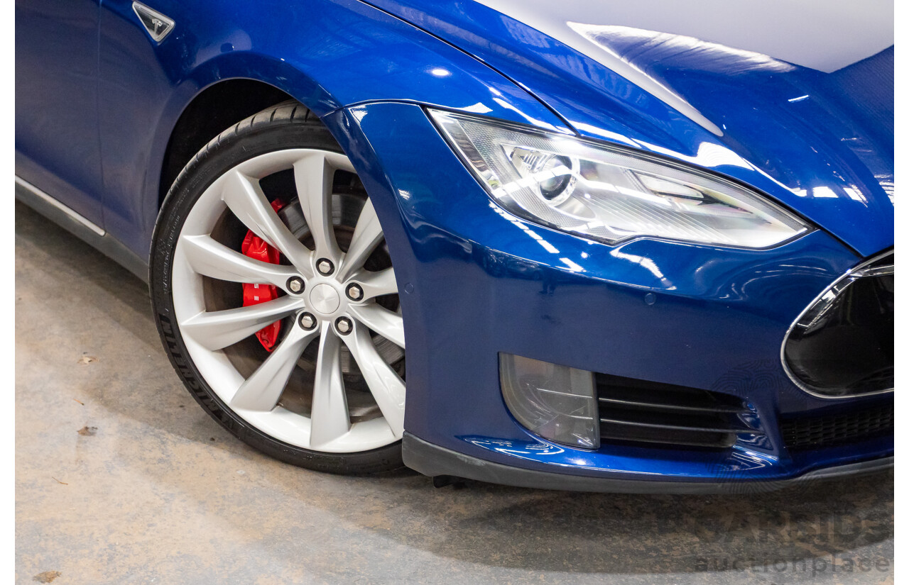 01/2016 Tesla Model S P90D (AWD) 4D Hatchback Deep Blue Metallic Dedicated Electric EV 376kw