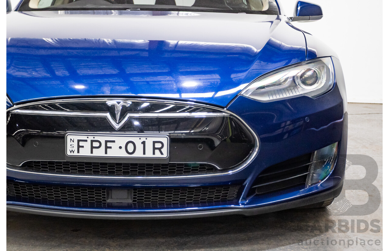 01/2016 Tesla Model S P90D (AWD) 4D Hatchback Deep Blue Metallic Dedicated Electric EV 376kw