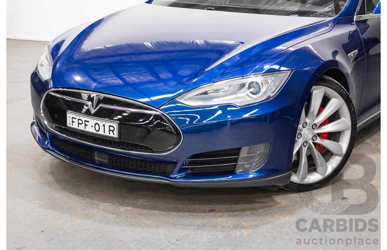 01/2016 Tesla Model S P90D (AWD) 4D Hatchback Deep Blue Metallic Dedicated Electric EV 376kw