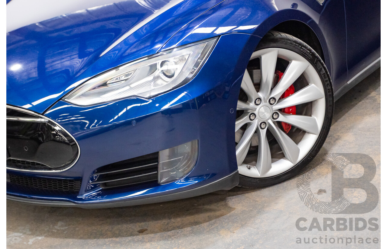 01/2016 Tesla Model S P90D (AWD) 4D Hatchback Deep Blue Metallic Dedicated Electric EV 376kw