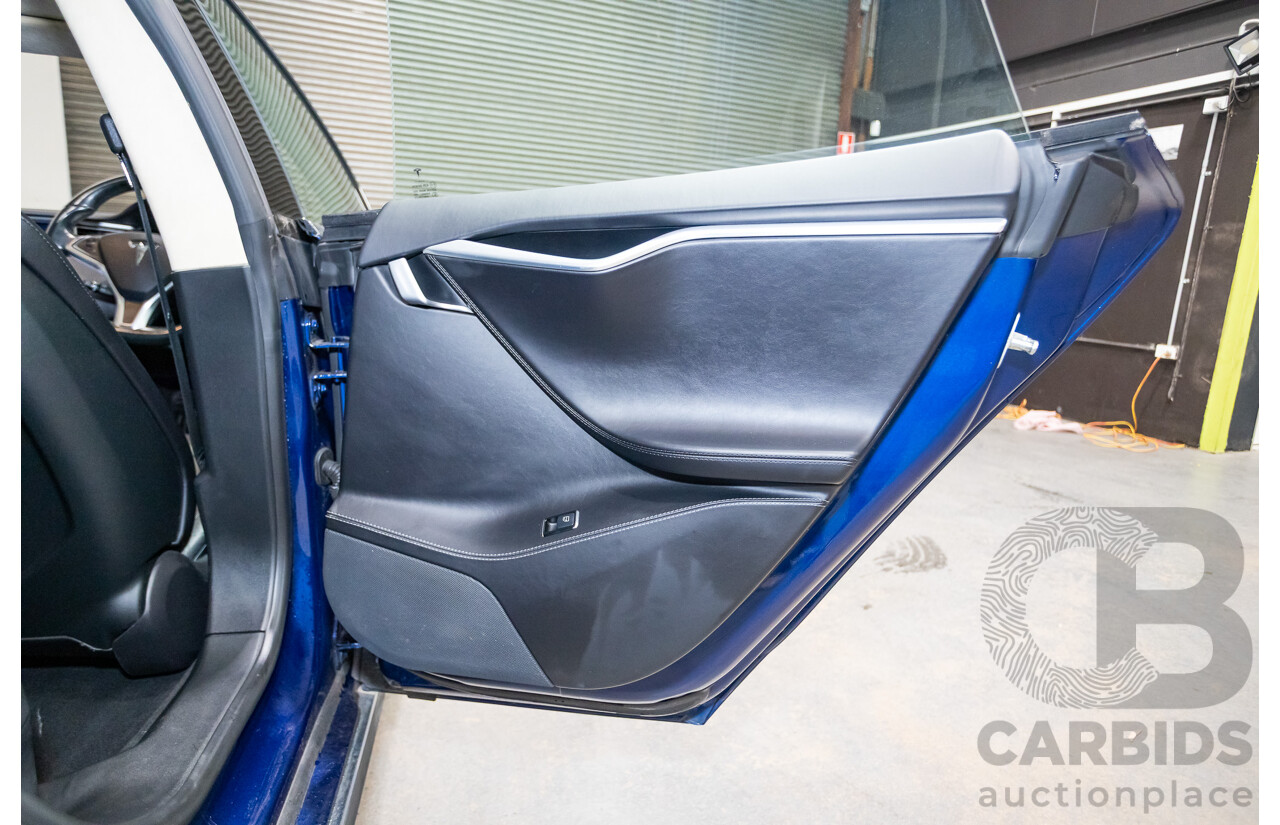 01/2016 Tesla Model S P90D (AWD) 4D Hatchback Deep Blue Metallic Dedicated Electric EV 376kw