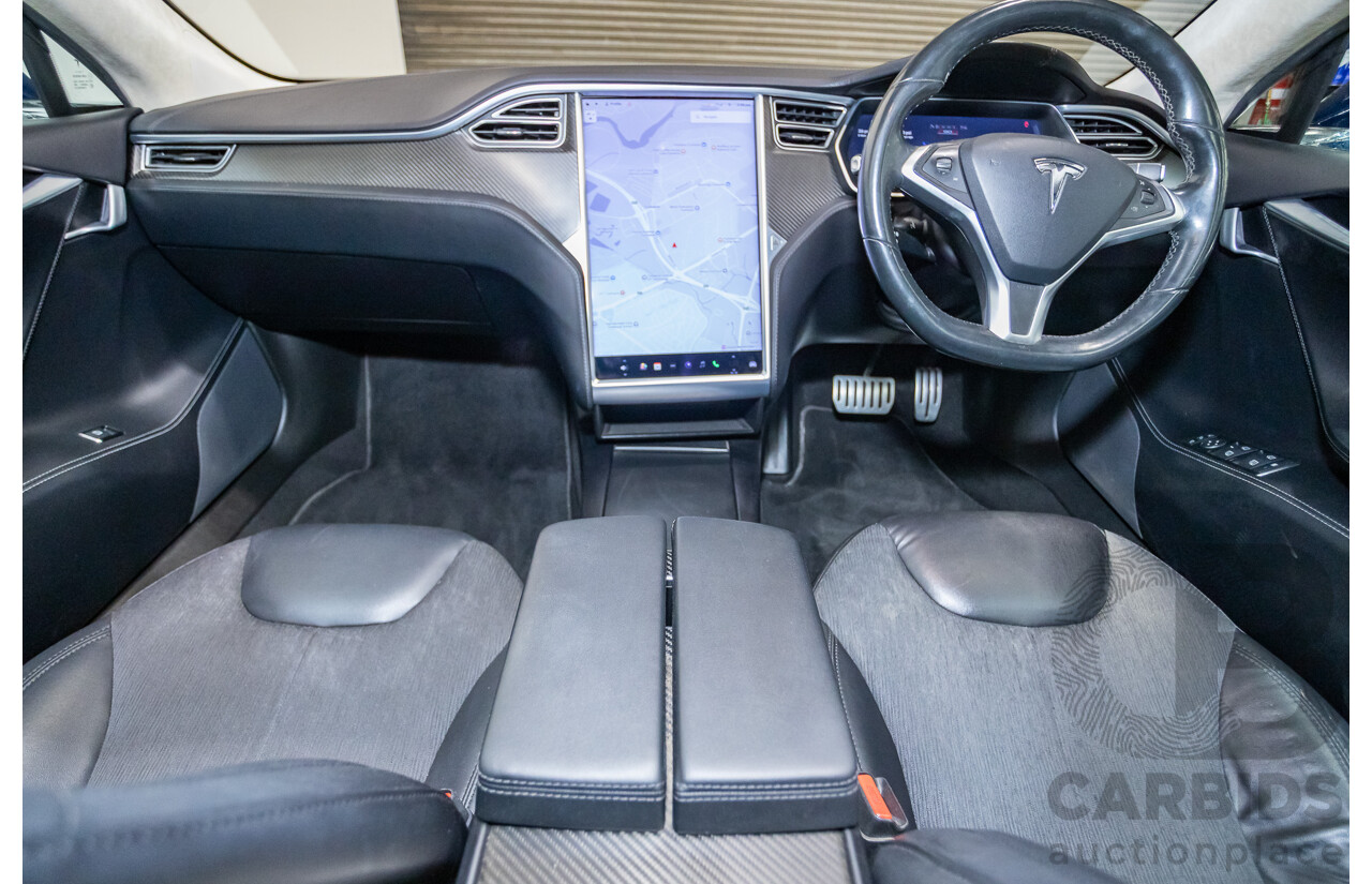 01/2016 Tesla Model S P90D (AWD) 4D Hatchback Deep Blue Metallic Dedicated Electric EV 376kw