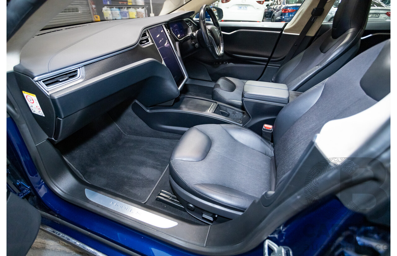 01/2016 Tesla Model S P90D (AWD) 4D Hatchback Deep Blue Metallic Dedicated Electric EV 376kw