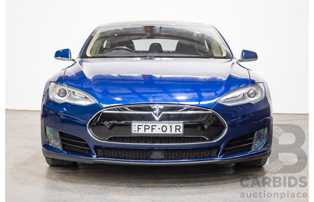 01/2016 Tesla Model S P90D (AWD) 4D Hatchback Deep Blue Metallic Dedicated Electric EV 376kw