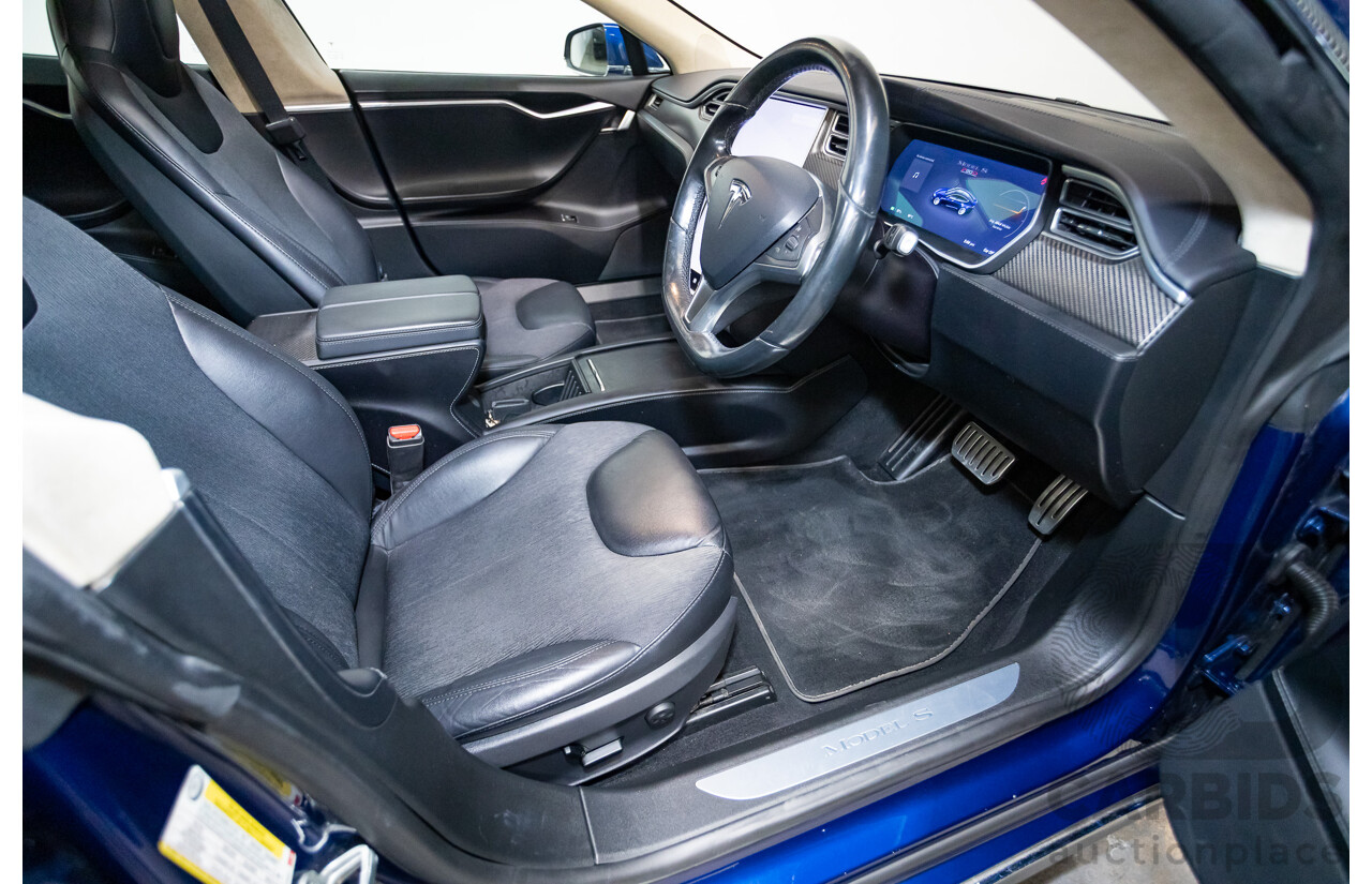 01/2016 Tesla Model S P90D (AWD) 4D Hatchback Deep Blue Metallic Dedicated Electric EV 376kw