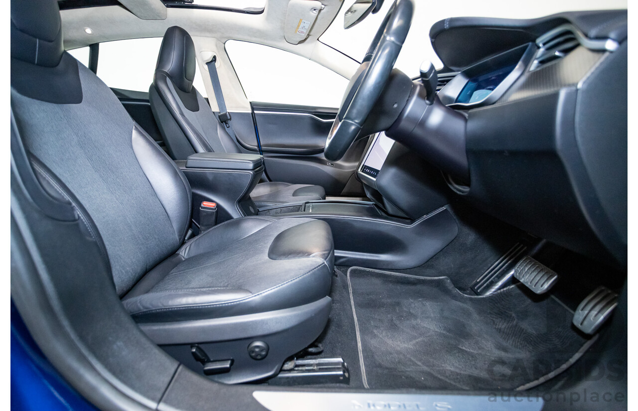 01/2016 Tesla Model S P90D (AWD) 4D Hatchback Deep Blue Metallic Dedicated Electric EV 376kw