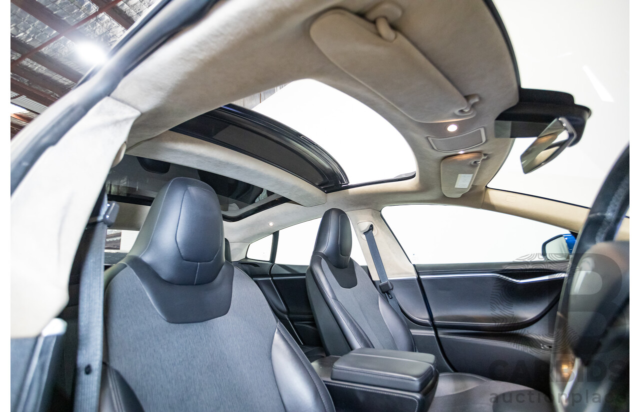 01/2016 Tesla Model S P90D (AWD) 4D Hatchback Deep Blue Metallic Dedicated Electric EV 376kw