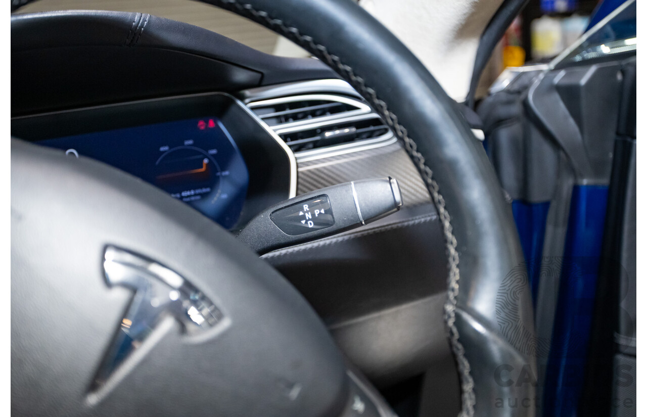 01/2016 Tesla Model S P90D (AWD) 4D Hatchback Deep Blue Metallic Dedicated Electric EV 376kw